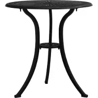 Syfax Tavolo da Giardino Nero 62x62x65 cm in Alluminio Pressofuso