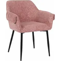 HOME DELUXE Sedia da pranzo CHENO - Rosa, ciniglia (set di 3) | Comoda sedia imbottita dal design moderno per sala da pranzo e cucina
