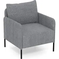 Costway Poltrona da salotto , divano singolo con cuscini, poltrona lounge con cuscini regolabili per i piedi, poltrona divano, poltrona ad ala, poltrona reclinabile, grigio