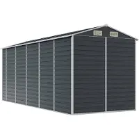 Syfax Capanno da Giardino Antracite 191x470x198 cm in Acciaio Zincato