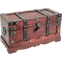 Merkloos Scrigno di legno con serratura - 40 x 19 x 22 cm - Grande - Francia - Stile vintage