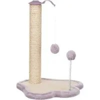 Trixie Tiragraffi per gattini Junior, con palo, 50 cm, sisal, naturale e malva