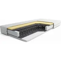 Furnlux Classic FURNLUX Materasso a molle Sim Bianco 140x200cm / Hauptfarbe: Weiß / Dimensioni: 140 x 200 x 15 cm