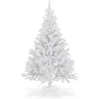 Spetebo Albero di Natale artificiale grande - 180 cm / bianco - Albero di Natale artificiale con supporto per albero incluso