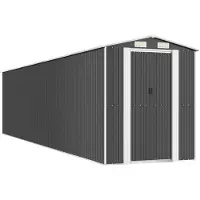 Syfax Capanno da Giardino Antracite 192x855x223 cm in Acciaio Zincato
