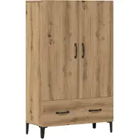 Syfax Credenza Rovere Artigianale 70x31x115 cm in Legno Multistrato