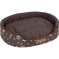 Welsti Letto ovale per cani e gatti, marrone L 68x55