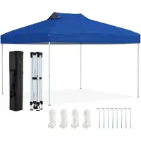Northix Padiglione pop-up, impermeabile UV 50+ blu, 3x3 m