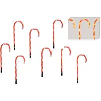 Spetebo Bastoncini di zucchero con 7 LED - 8 pezzi in un set - Timer / 8 funzioni