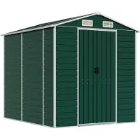 Syfax Casetta da giardino verde 191x215x198 cm in acciaio zincato