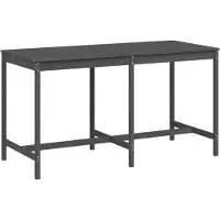Syfax Tavolo da Giardino Grigio 203,5x90x110cm Legno Massello di Pino