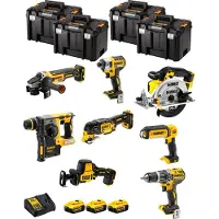 DeWalt Kit DWK802T (DCD796 + DCH273 + DCG405 + DCF887 + DCS355 + DCS369 + DCS391 + DCL050 + 3 x 5,0 Ah + DCB115 + 4 x TSTAK VI)
