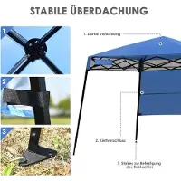 Northix Tenda da giardino portatile con borsa, 181x181x210 cm, blu