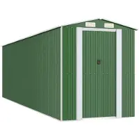 Syfax Capanno da Giardino Verde 192x689x223 cm Acciaio Zincato