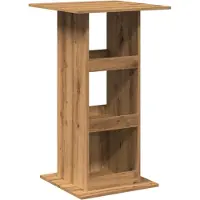 Syfax Tavolo Bar Portaoggetti Rovere 60x60x102 cm Legno Multistrato