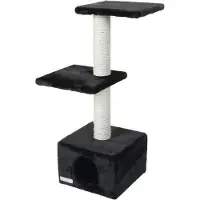 Kerbl Tiragraffi Venus Sweet, 30 x 30 x 85 cm, nero, gatti adulti di piccola taglia, facile da montare