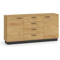 Furnlux Classic Credenza FURNLUX Modesto Rovere e Nero 170cm / Colore principale: Beige / Dimensioni: 170 x 86 x 40 cm