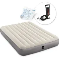 Intex Materasso gonfiabile per due persone con pompa a pistone 64103 - 68612