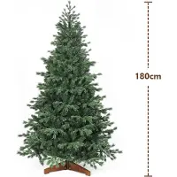 StarTech.com Albero di Natale artificiale - Realistico - 180 cm - 810 punte - PE+PVC - Supporto metallico pieghevole - Base in legno - Montaggio rapido - Verde