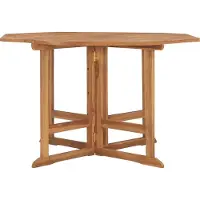 Syfax Tavolo da Giardino Pieghevole 110x110x75 cm in Massello di Teak