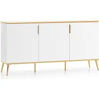 Furnlux Classic FURNLUX Credenza Viterbo Bianco e Oro 170cm / Colore principale: Bianco / Dimensioni: 170 x 88 x 40 cm