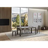 Itamoby - Tavolo allungabile 160/244x80 cm Linea cemento gambe antracite