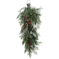 Viana Rami artificiali di Natale con pigne per decorare porte e finestre