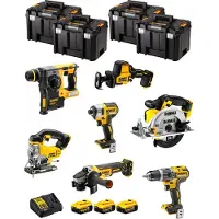DeWalt Kit DWK702T (DCD796 + DCH273 + DCG405 + DCF887 + DCS331 + DCS391 + DCS369 + 3 x 5,0 Ah + DCB115 + 4 x TSTAK VI)