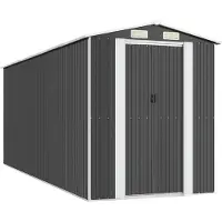 Syfax Capanno da Giardino Antracite 192x523x223 cm in Acciaio Zincato