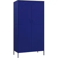 Syfax Armadio Blu Marino 90x50x180 cm in Acciaio