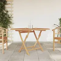 The Living Store Tavolo da giardino pieghevole Ø 120x75 cm in legno massiccio teak