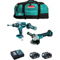 Makita Kit MK210 (DHP481 + DGA504 + 2 x 5,0 Ah + DC18RC + LXT600)