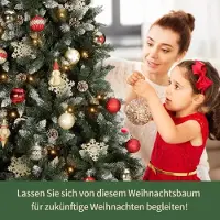 StarTech.com Albero di Natale artificiale - Abete canadese - 2,4 m denso e pieno - Neve floccata con pigne - Aghi in PVC/PE - 10 kg - Verde