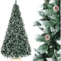StarTech.com Albero di Natale - Abete canadese artificiale - Con pigne, spolverato di neve - Denso e voluminoso - PVC+PE - 150/180/210/240/270 cm - Verde