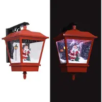 The Living Store Applique natalizie con luce LED e Babbo Natale rosso