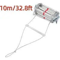 StarTech.com Scala a corda - Scala di salvataggio/di emergenza 10 m - Acciaio e lega di alluminio - Da agganciare - Portata 200 kg - Larghezza pioli 30 cm - Marrone