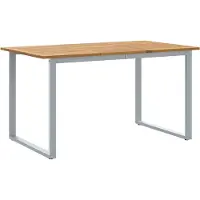 Syfax Tavolo da Giardino Grigio 140 x 80 x 75 cm