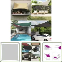 The Living Store Tenda da sole grigio chiaro 7x7 m 100% poliestere Oxford