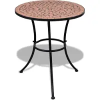 Syfax Tavolo da Bistrot Terracotta 60 cm a Mosaico