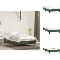 vidaXL Struttura letto verde scuro 80x200 cm in velluto - Letti e strutture letto