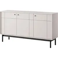Furnlux Classic FURNLUX Credenza Japandi Beige Und Black 154cm / Hauptfarbe: Beige / Dimensioni: 154 x 39 x 84 cm