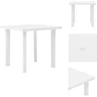vidaXL Tavolo da giardino bianco 80 x 75 x 72 cm in plastica - Tavoli da giardino