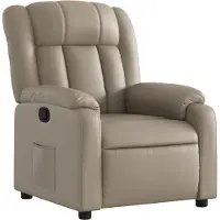 Syfax Poltrona Reclinabile Cappuccino in Pelle finta