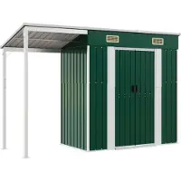 Syfax Capanno Giardino con Tetto Esteso Verde 277x107x181cm Acciaio