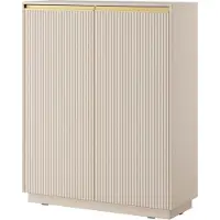 Furnlux Classic FURNLUX Credenza Royal Beige E Oro 104cm / Colore principale: Beige / Dimensioni: 104 x 127 x 39 cm