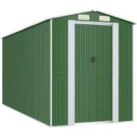 Syfax Capanno da Giardino Verde 192x440x223 cm Acciaio Zincato
