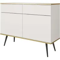 Furnlux Classic FURNLUX Credenza Oro White Und Black 107cm / Hauptfarbe: Weiß / Dimensioni: 107 x 39 x 85 cm