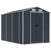 Syfax Capanno da Giardino Antracite 191x300x198 cm in Acciaio Zincato