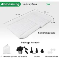 Northix Materasso ad aria SUV 190x130 cm, letto gonfiabile con pompa