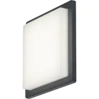 Rabalux 7204 lampada da parete per esterni Ontario, 8W, 4000K, 730lm, alluminio, bianco antracite, bianco neutro, IP65, 18x18cm